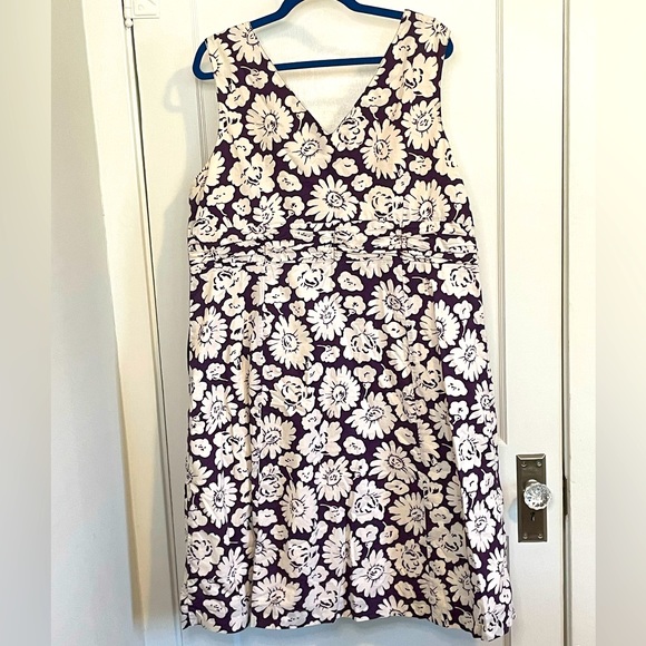 Boden Sleeveless Purple Floral V-neck Sundress  16L - Picture 1 of 3